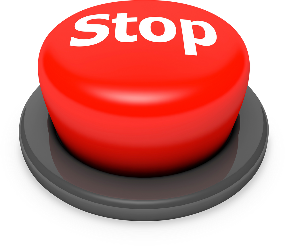 A Red Stop Button