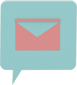 3D Bubble Speech Mail Illustration 